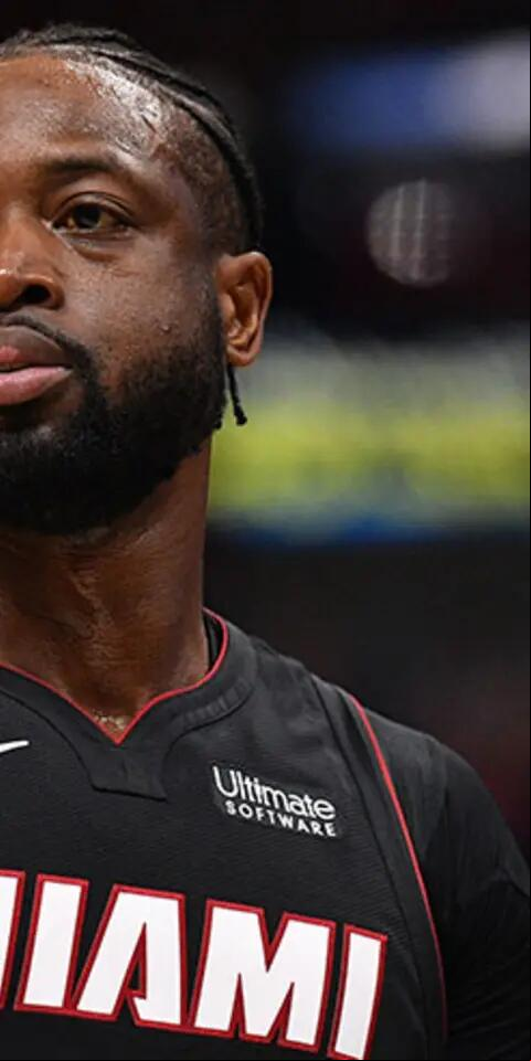 Dwyane Wade #3 of the Miami Heat during the game against the Brooklyn Nets in the second half at American Airlines Arena on March 2, 2019 in Miami, Florida.