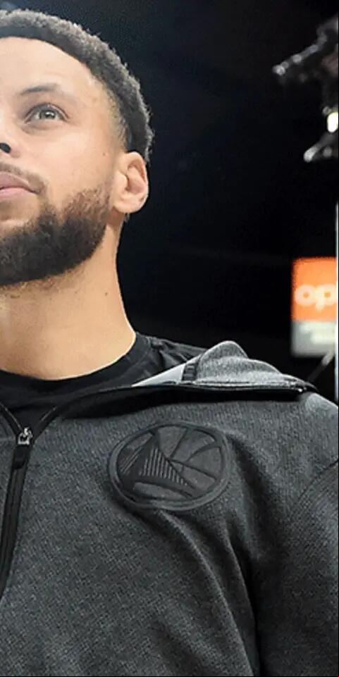 Stephen Curry #30 of the Golden State Warriors looks on prior to game three of the NBA Western Conference Finals against the Portland Trail Blazers at Moda Center on May 18, 2019 in Portland, Oregon.